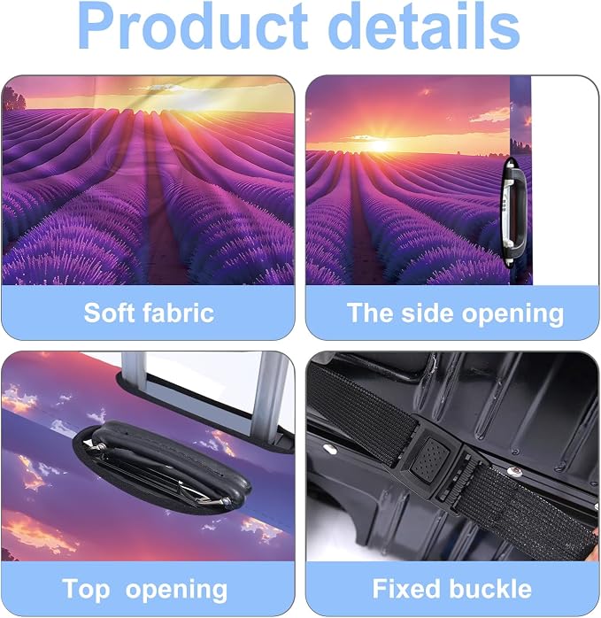 Luggage Cover Washable Suitcase Protector Anti-Scratch, Stretchable Fit - Image 4