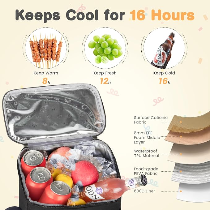 Cooler Backpack Soft Insulated Leak Proof 50 Cans Insulated Backpack Cooler - Image 5