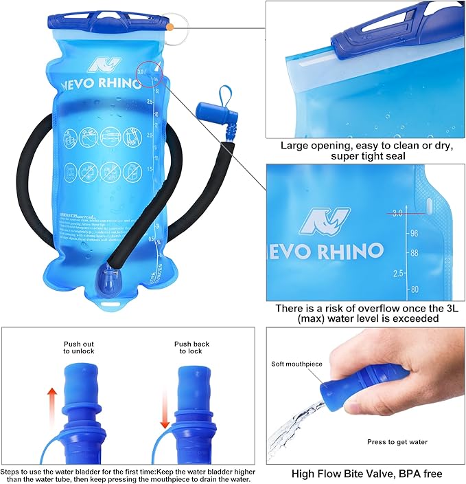 N NEVO RHINO Hydration Backpack, 18L Multipurpose Hiking Backpack - Image 6