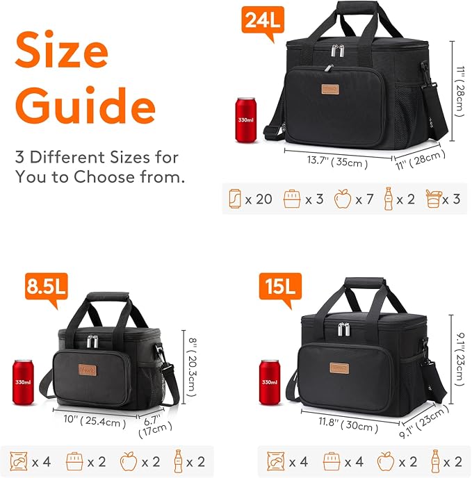 Lifewit Large Lunch Bag Insulated Lunch Box Soft Cooler Cooling Tote - Image 3