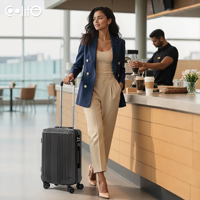 Coolife Luggage PC+ABS Hardshell Suitcase - Image 7