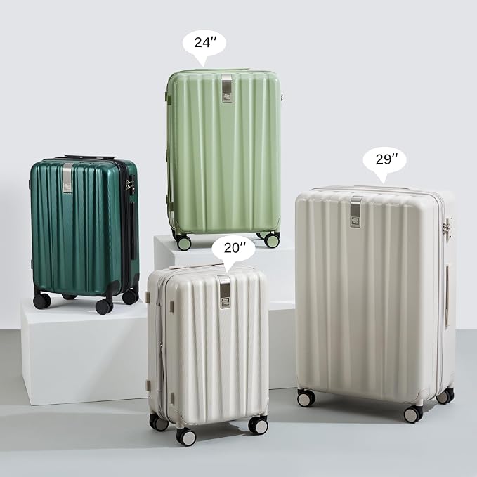 Hanke Expandable Hardshell Luggage Sets 3 piece Carry on Luggage - Image 9