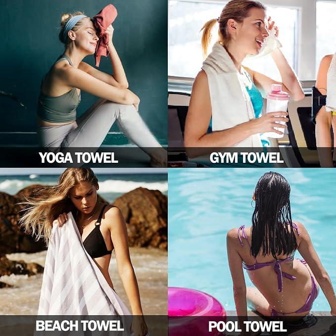 Eunzel Quick Dry Camping Towel, Microfiber Travel Towel 3 Size at 1 Pack - Image 7
