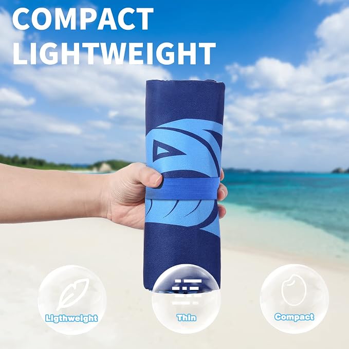 6 Pack Lightweight Thin Beach Towel Oversized 71"x32" Big Extra Large - Image 2