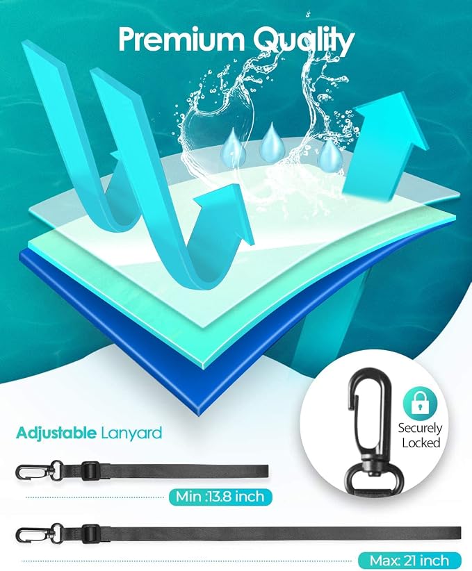 Hiearcool Universal Waterproof Phone Pouch, Underwater Dry Bag - Image 3