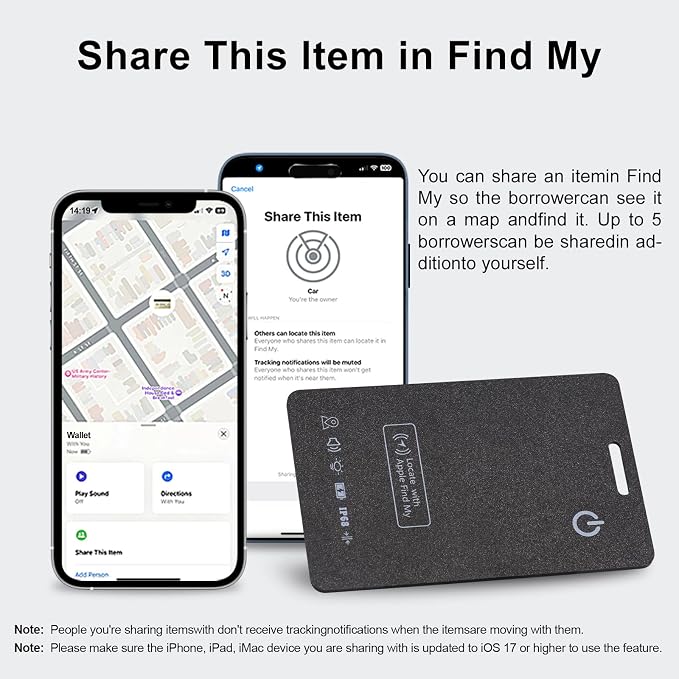 LBPRT Air Card Tag Rechargeable Wallet Tracker Thin 1.6mm, Item Finder Work - Image 7