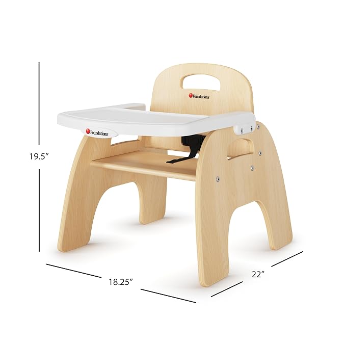 Foundations Easy Serve 9" Wood Feeding Chair - Image 2