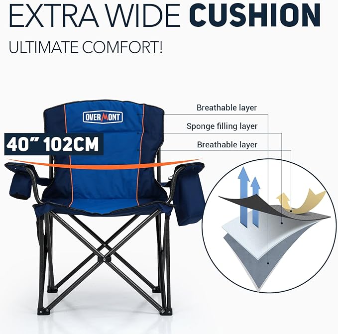 Overmont Oversized Folding Camping Chair - Image 5