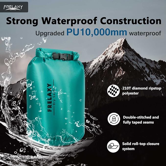 Frelaxy Waterproof Dry Bag 2 Pack/3 Pack, Lightweight Portable Dry Bags - Image 2