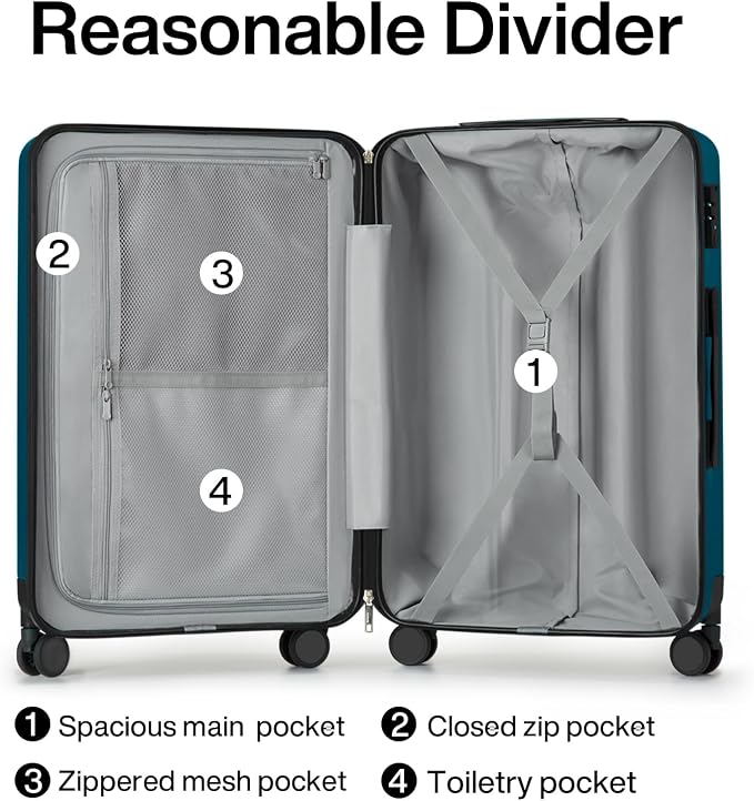 Hanke Luggage Sets 3 piece Carry On Luggage - Image 5