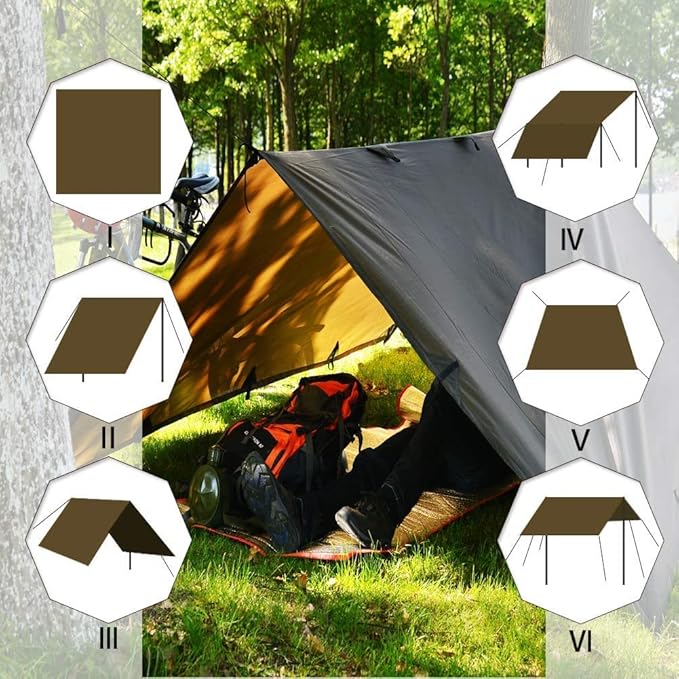 KALINCO Waterproof Camping Tarp Tent Hammock Rain Fly, Mutifunctional Tent - Image 5