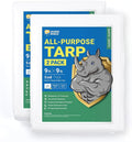 GUARD SHIELD Tarp White 9x9 Feet Multi Purpose Waterproof Poly Tarp Cover 5mil by GUARDSHIELD
