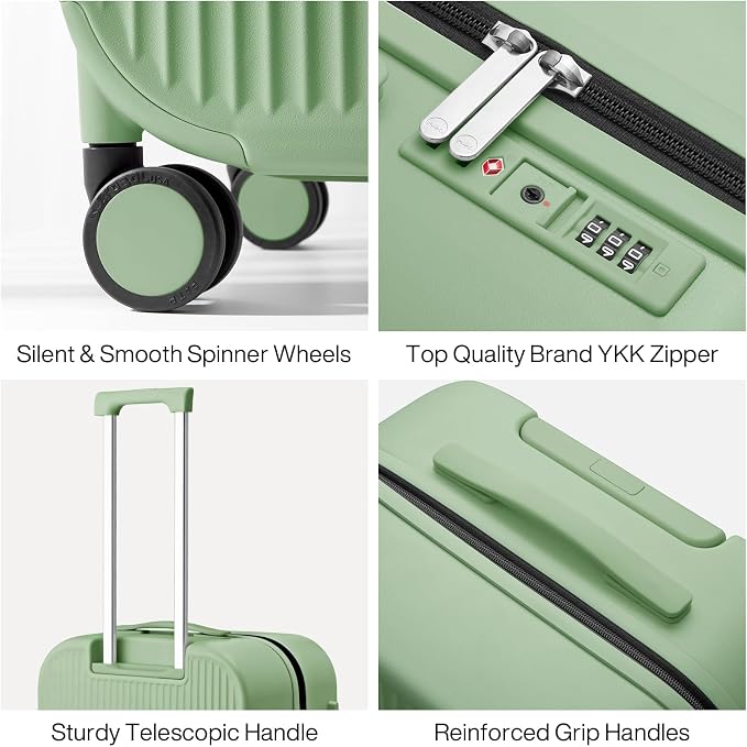 mixi 20 Inch Carry On Luggage PC Hardside Suitcases - Image 4