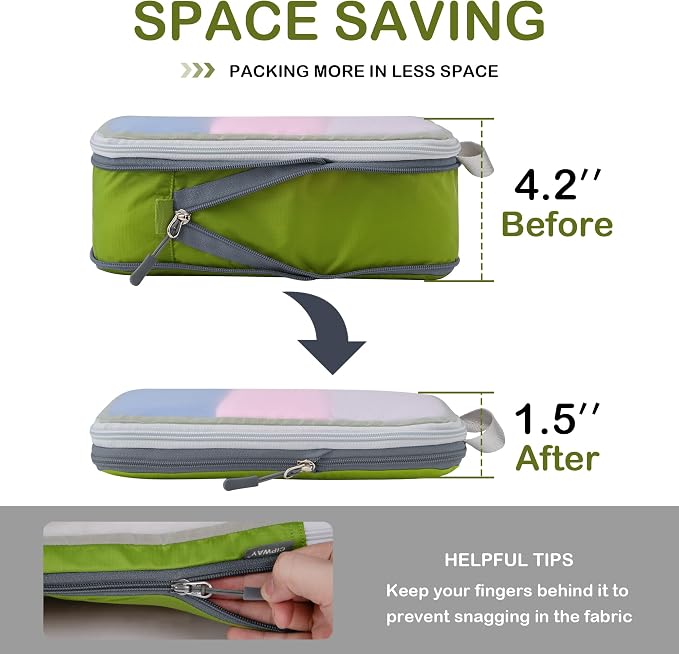 Cipway Mesh Compression Packing Cubes, Ultralight See Through Luggage Organizer - Image 3