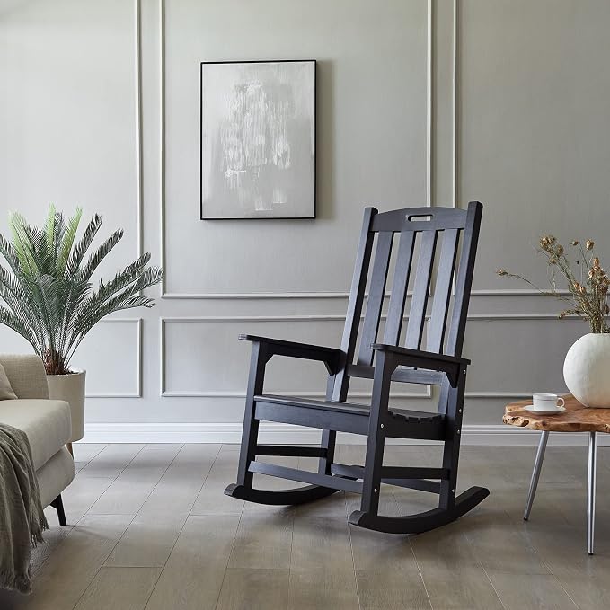 Psilvam Oversized Outdoor Rocking Chair, - Image 2