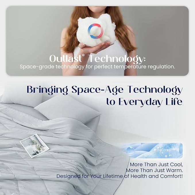 Dream Valley® Outlast® Deepsleep Cooling Comforter, King Size, NASA-Grade Space - Image 3