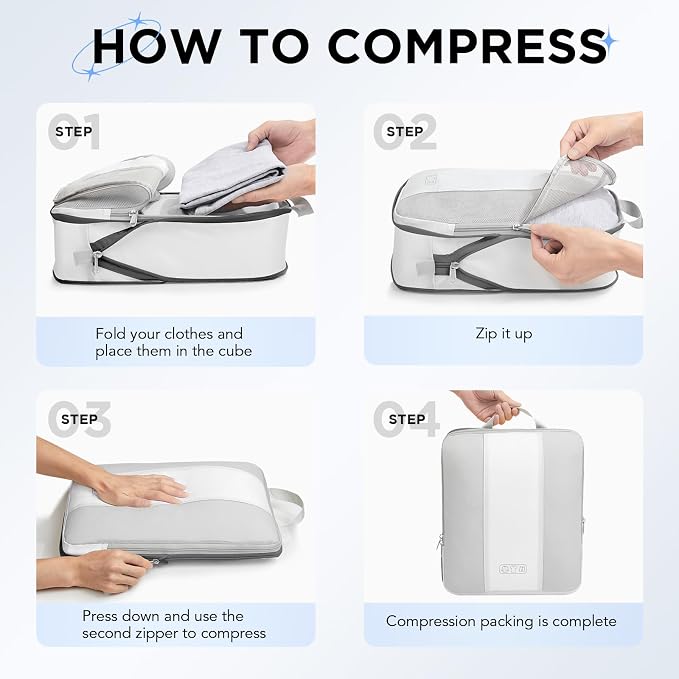 10 Set Compression Packing Cubes - Image 3
