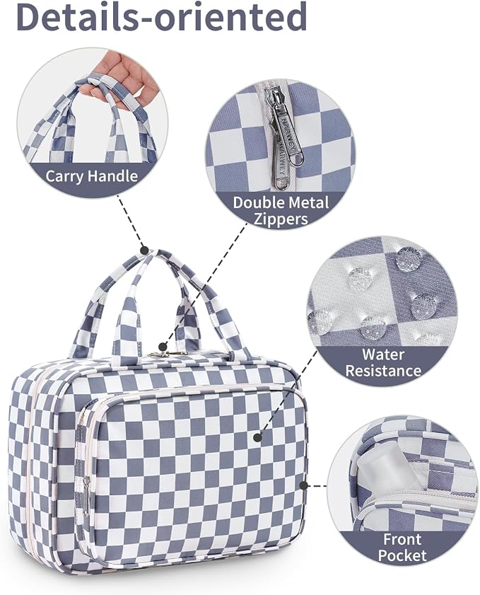 Narwey Travel Toiletry Bag for Women Large Hanging Makeup Bag Organizer - Image 8
