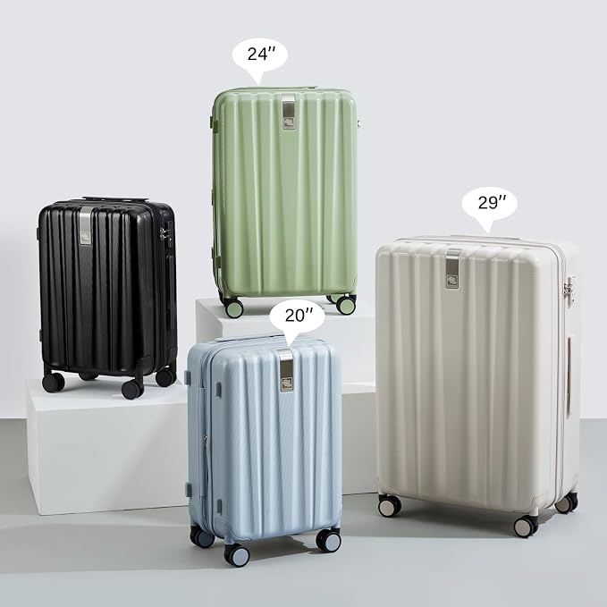 Hanke Expandable Hardshell Luggage Sets 3 piece Carry on Luggage - Image 9