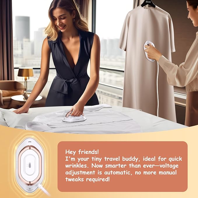 Newbealer Travel Iron with Dual Voltage - 120V/220V Lightweight Dry Iron - Image 7