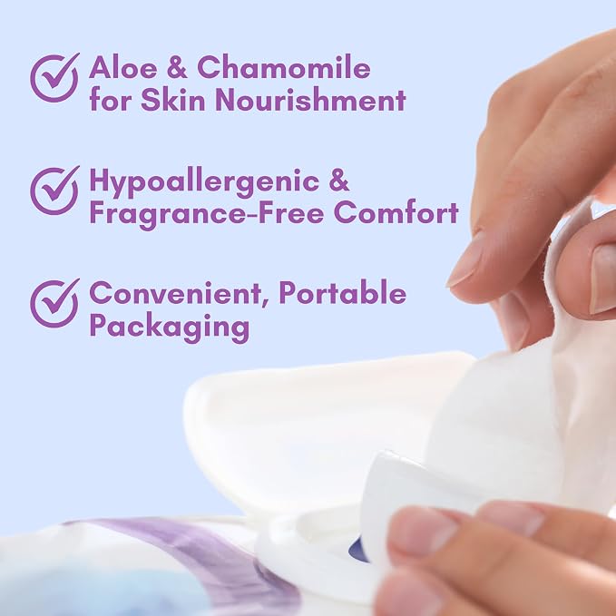 Nurture XL Antibacterial Body & Hand Wipes | Alcohol-Free Antiseptic Wet - Image 5