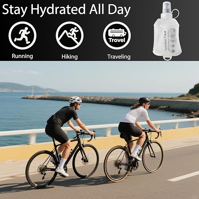 CLINTT 250ml Soft Flask, Foldable Running Water Bottle, TPU Folding Soft Water - Image 6