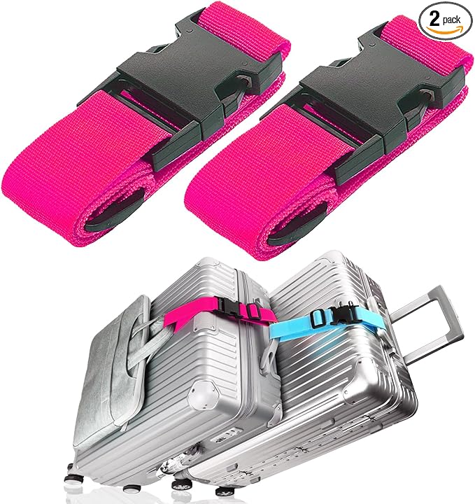 2Pack Luggage Straps for Suitcases, Travel Connector for Carry On Bag, Add Bag by Ajmyonsp
