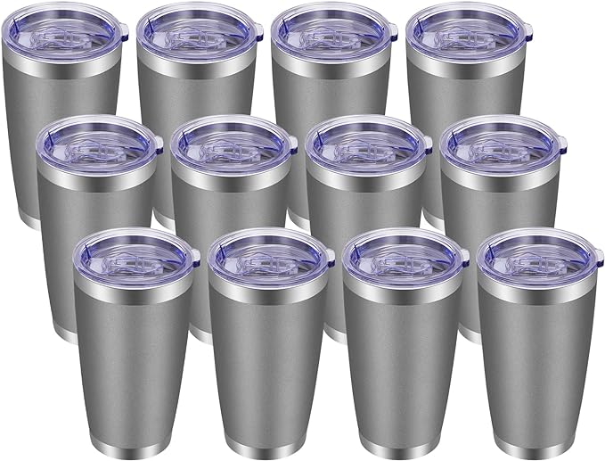 VEGOND 20oz Tumbler with Lid and Straw Stainless Steel Tumbler Cup Bulk Vacuum by VEGOND