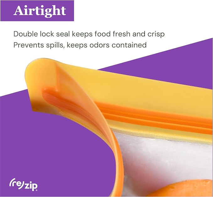 zip 5-pack Reusable Sandwich Lunch Food Storage Bags | BPA-Free, Food Grade - Image 3