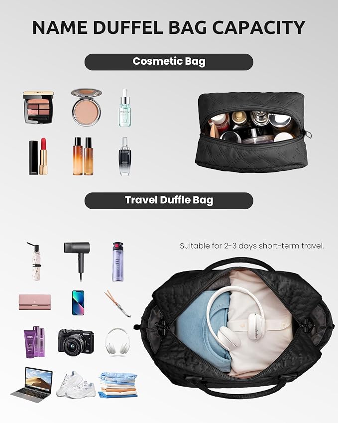 Gifts for Granddaughter-Initial Duffle Bag - Image 3