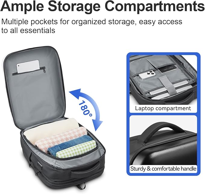SOKOK Carry On Travel Backpack Waterproof Business Backpack Expandable - Image 3