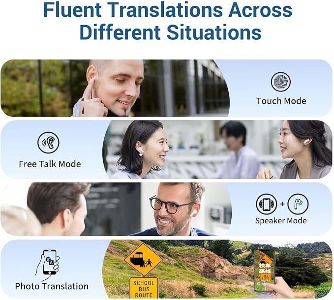 AI Translation Earbuds Real Time M6 Translator Earbuds Support 144 Languages - Image 5