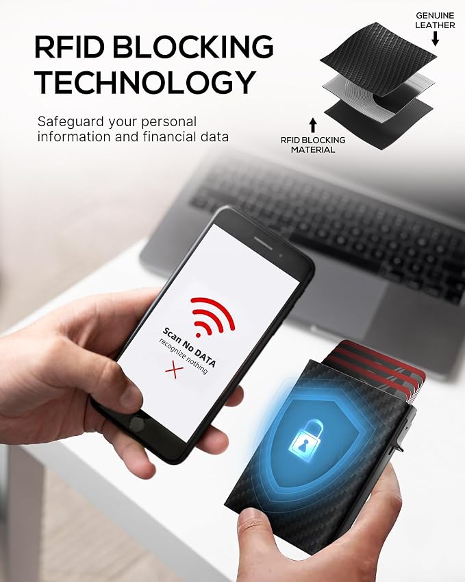 Mens Wallet Card Holder for AirTag: Smart Wallet Compatible - Image 6