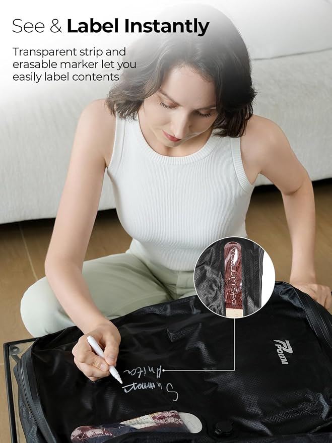 Vacuum Bags for Travel with Wireless Pump, 180° Open Zipper, IP67 Waterproof - Image 6