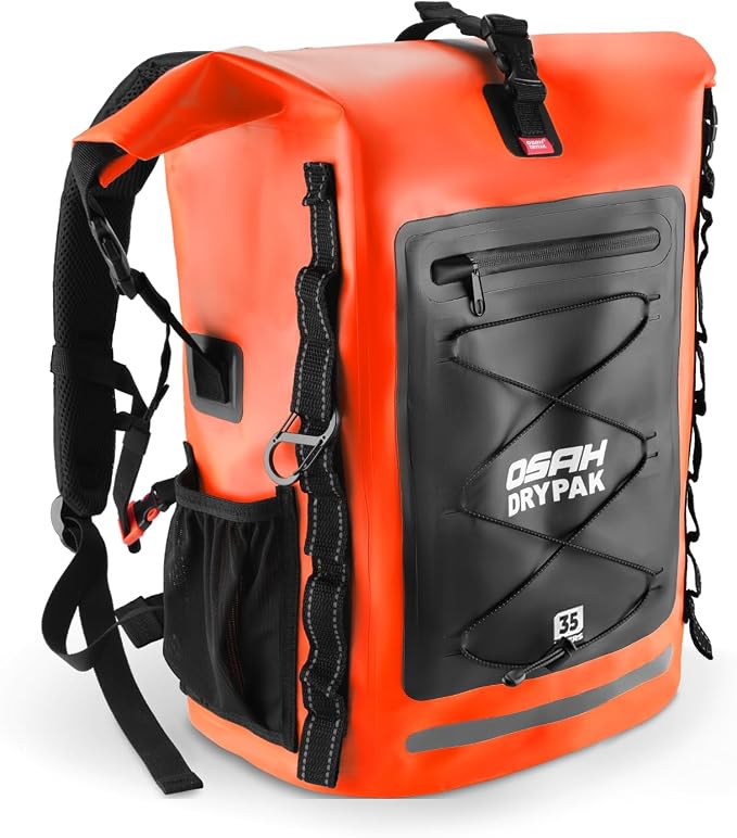 Waterproof Backpack Dry Bag 35L/55L/85L – Heavy Duty Roll-Top Hiking Backpack by OSAHDRYPAK