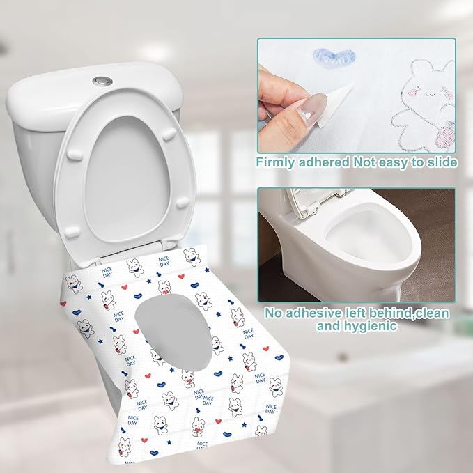 20 Pack Toilet Seat Covers Disposable, Portable Toilet Seat Cover - Image 3