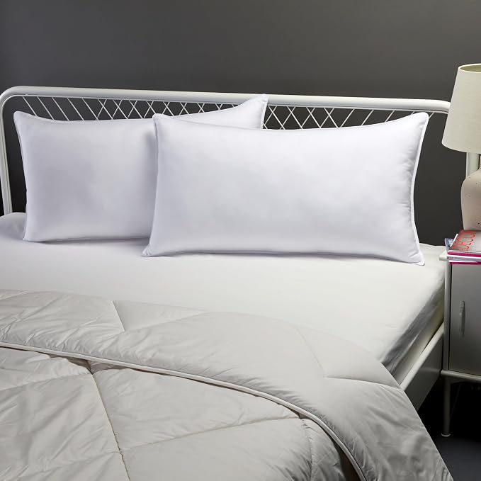 Amazon Basics Down Alternative Bed Pillows, Medium Density - Image 6