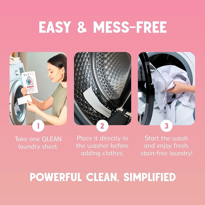 QLEAN Laundry Detergent Sheets – Travel Laundry Detergent Sheets, Eco-Friendly - Image 5