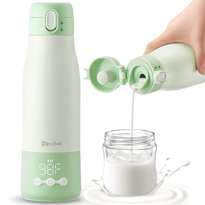 Portable Bottle Warmer for Travel, 3 Min Fast Heating for Breastmilk & Water by CapyBud