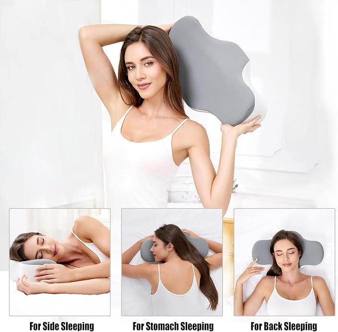 Bespilow Travel Pillow for Sleeping, Cervical Neck Support Pillow for Neck Pain - Image 4