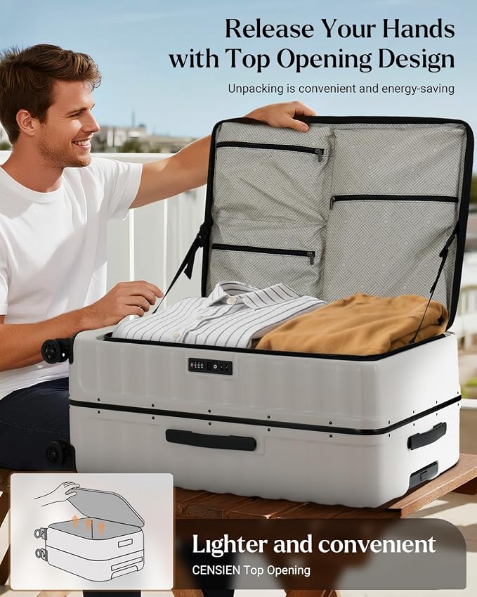 Luggage Sets 2 Pieces, 20/28 Inch PC Hardshell Suitcase - Image 2
