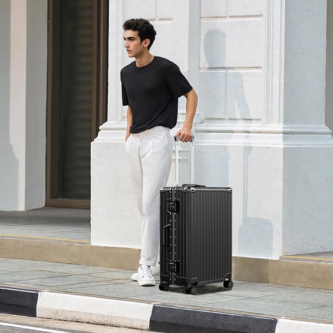 AnyZip Carry On Luggage PC+ABS Aluminum Frame Zipperless Luggage Hard Shell - Image 7