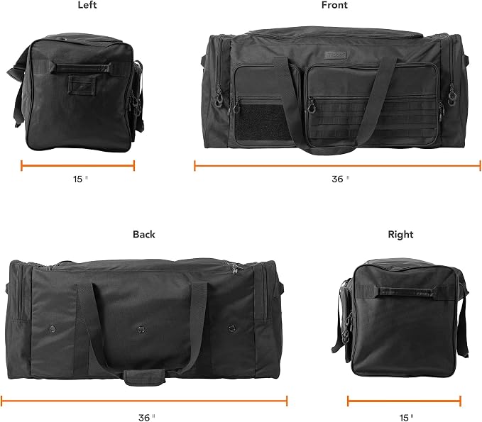 Fitdom 130L 36" Heavy Duty Extra Large Sports Gym Equipment Travel Duffle Bag - Image 2