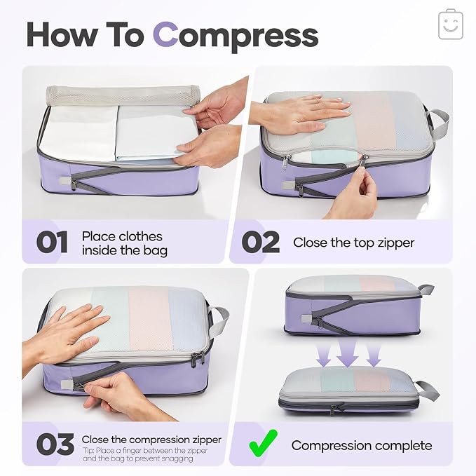 Veken 9/11 Set Compression Packing Cubes - Image 3