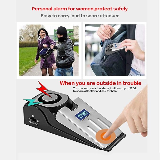 ZZRUI 2 Pack Door Stop Alarm - Image 3