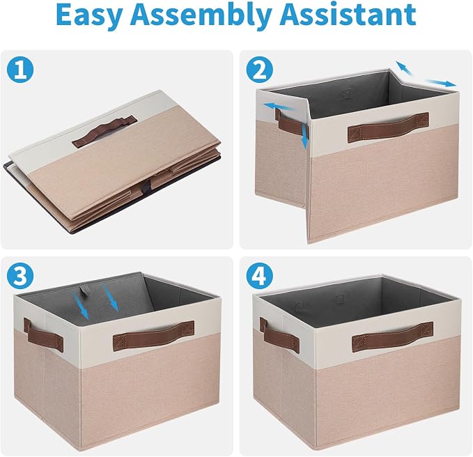 GhvyenntteS Large Fabric Storage Bins 6 Pack, Foldable Closet Storage Bins - Image 9