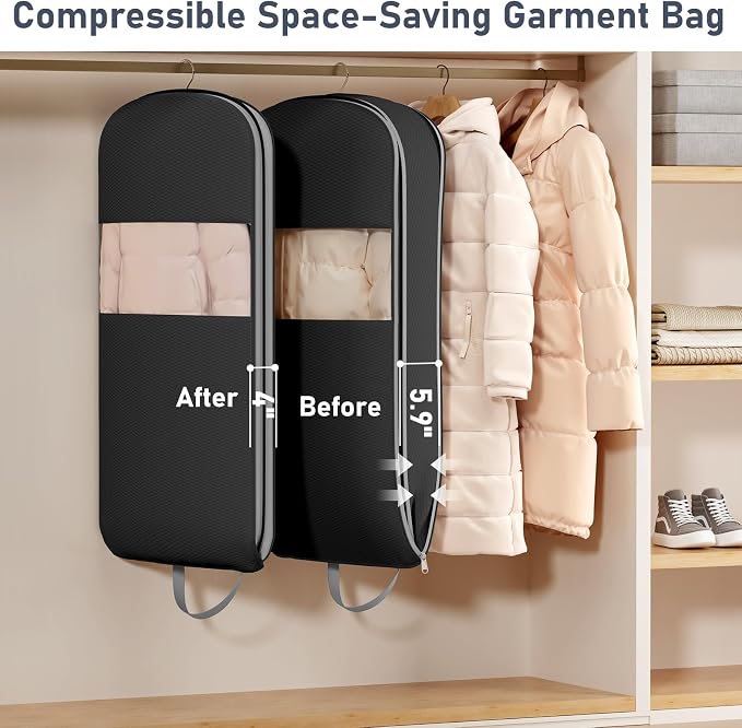 DIMJ 4 Pack 43" Space Saving Garment Bags - Image 2