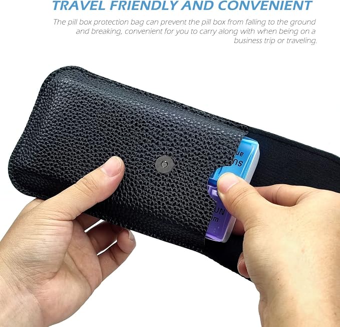VOFOON Travel Pill Organizer 2 Times a Day, Large AM PM Pill Organizer 7 Day - Image 5