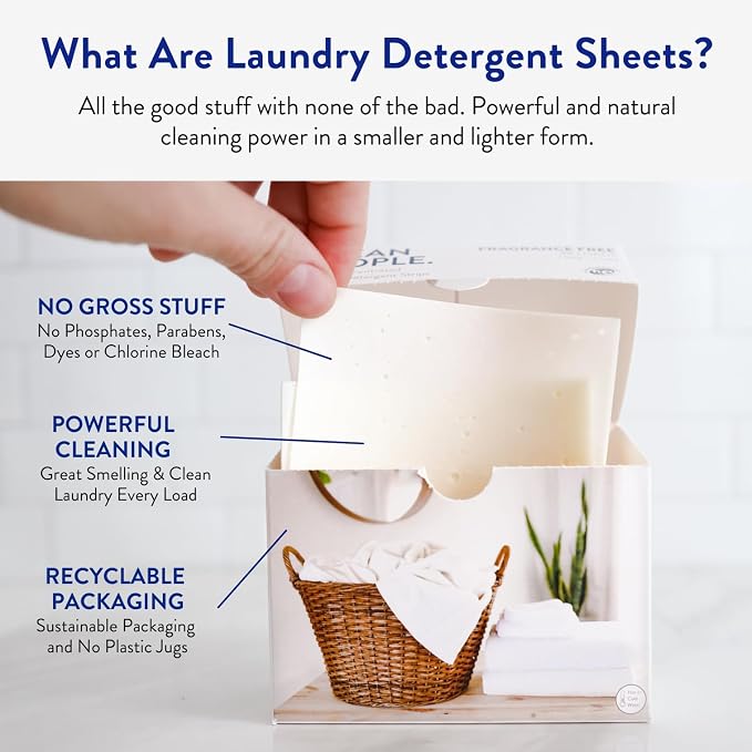 The Clean People Fragrance Free Laundry Detergent Sheets - Image 3