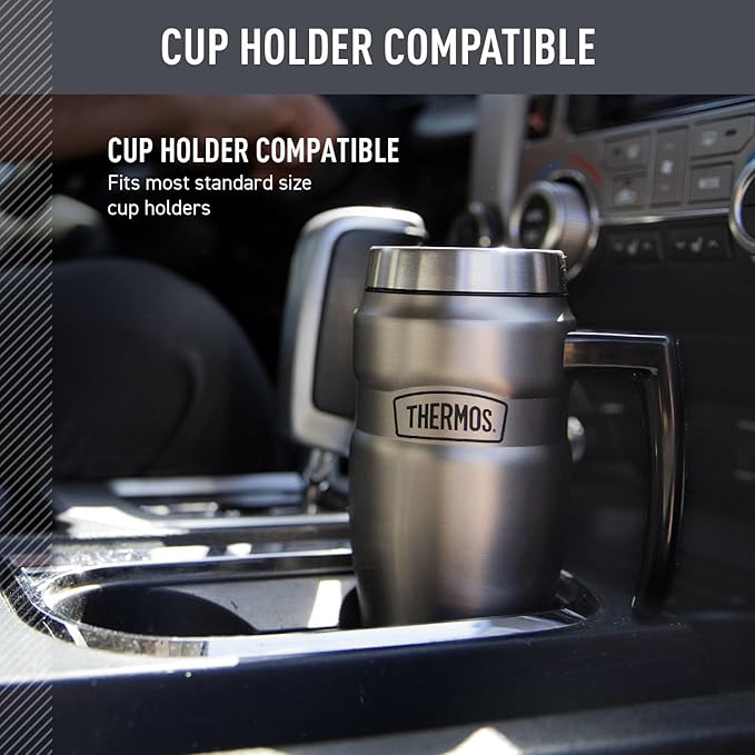 THERMOS Stainless King Vacuum-Insulated Travel Mug, 16 Ounce, Rustic Red - Image 3